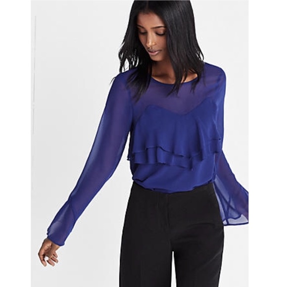 Express Sheer Ruffle Front Royal 